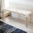 Lulu Leather Woven Backless Bench