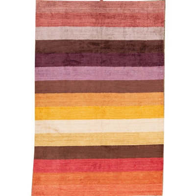 Viscose Striped Indoor Rug