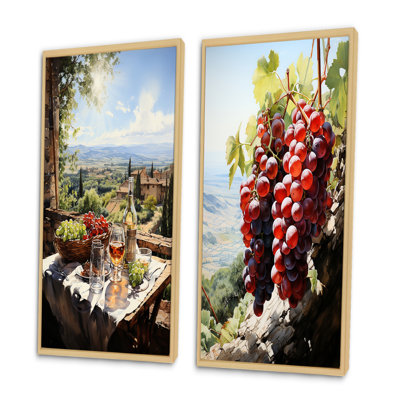 «Vineyard Rendezvous In Rioja», 2 pièces