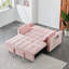 Canapé moderne en velours, lit gigogne, petit causeuse avec dossier, coussin et poches-1015528905
