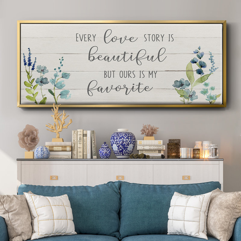 Love Story - toile encadrée, H 24 po x l 60 po