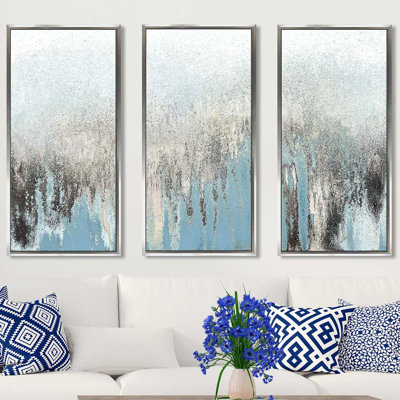 " Blue Life's Pathway " 3 - Pieces Painting Print