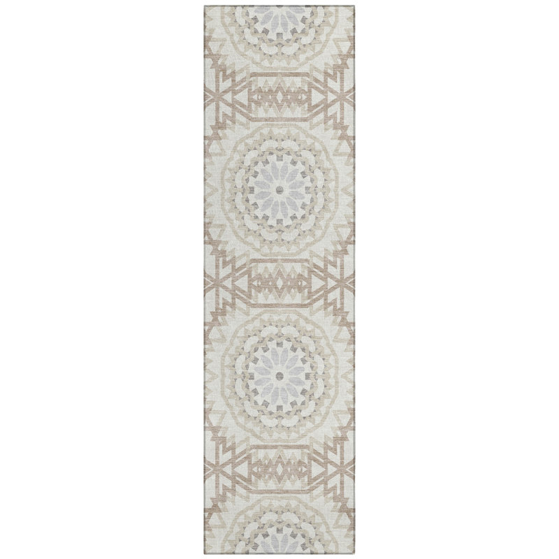 Kawon Geometric Indoor / Outdoor Rug, Runner 2'3" x 7'6"