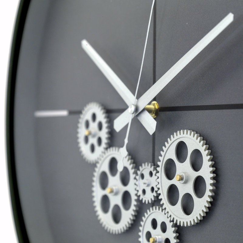 Metal Wall Clock, Dark Green