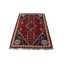 Tapis unique en laine noué à la main style Shiraz des années 2010 de 3 pi 6 po x 4 pi 11 po rouge