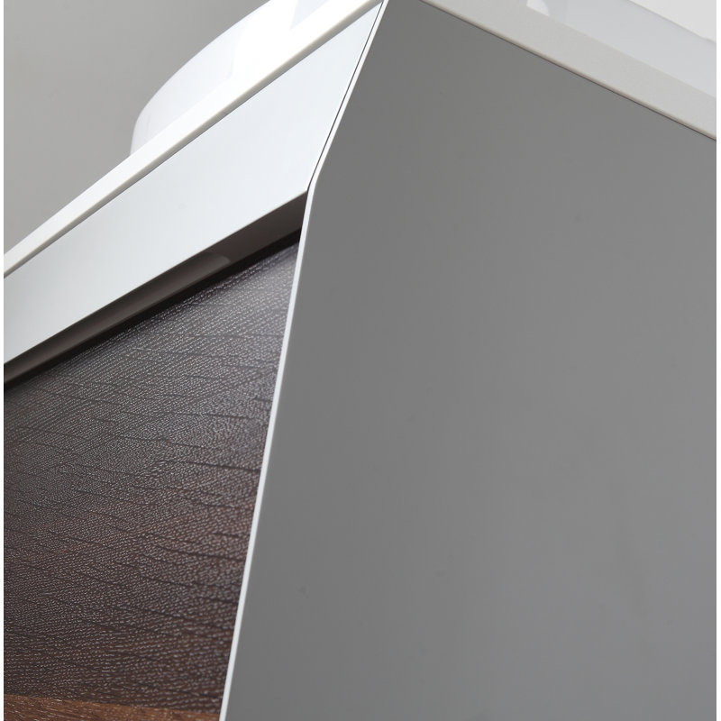 Ronda 30'' W Single Wall-Mounted Vanity, Smoke Gray/Dark Brown