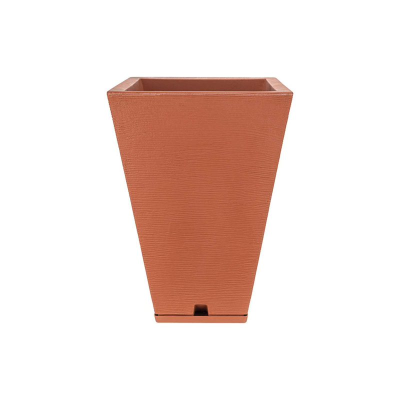 Zurique Pot Planter, 21.65" H x 14.96" W x 14.96" D, Terracotta