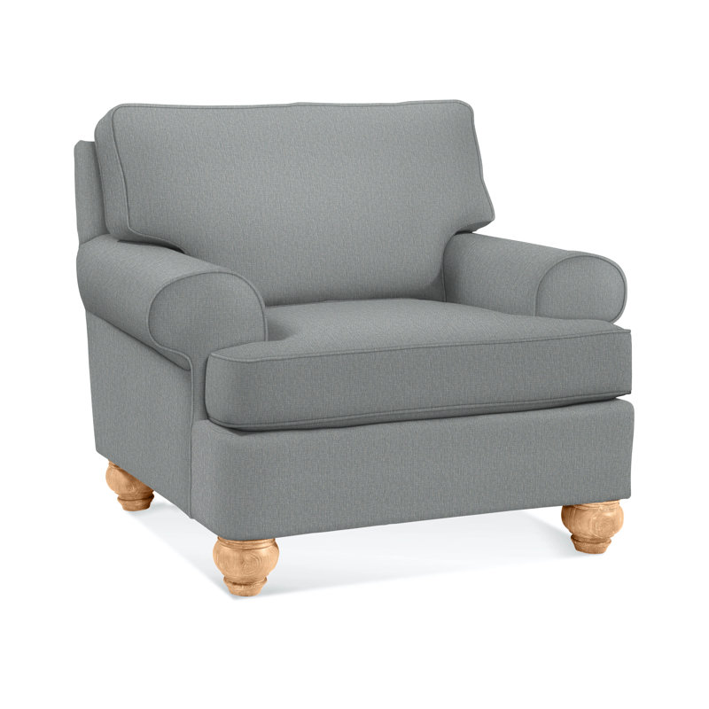 Artisan Landing Armchair, Light Blue Performance Fabric; 0851-55, Sunweather