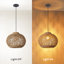 Luminaire suspendu en rotin de style côtier pour salle à manger-1765357718