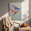 Cadre d'art tendu sur toile empâtement vibrant «Colorful Swallowtail Fish» pour Eclectic Studio-1190483187