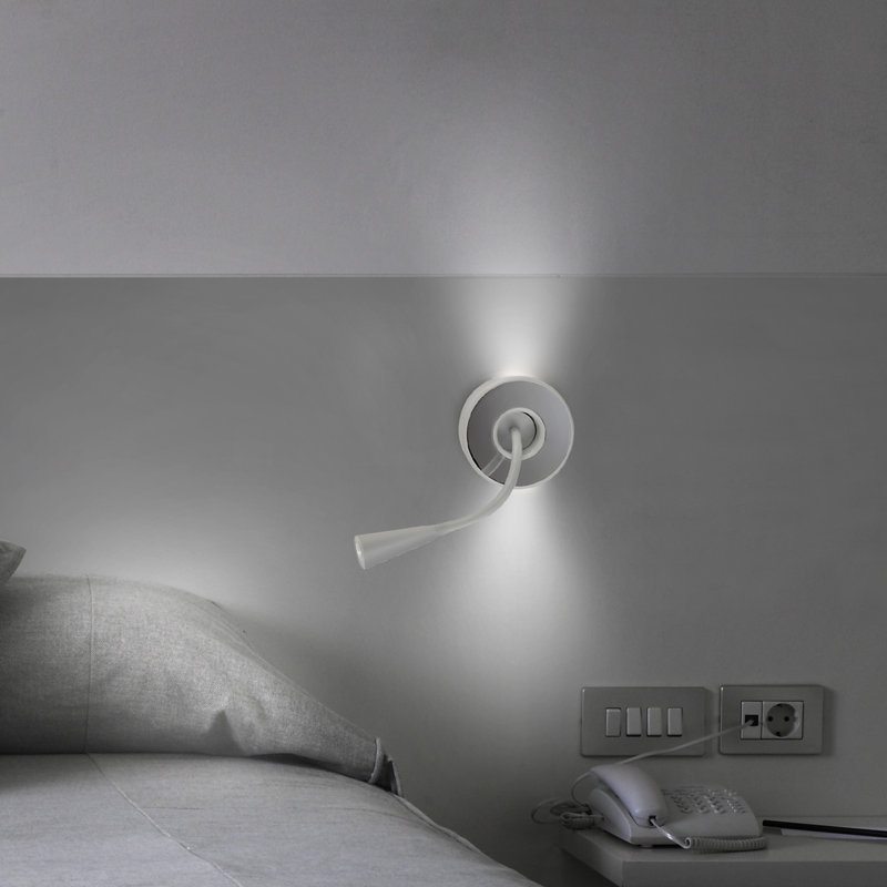 Flex Arm Lamp 2-Light, 2 x LED 4W and 1 x ESL LED 3W 230V (included)