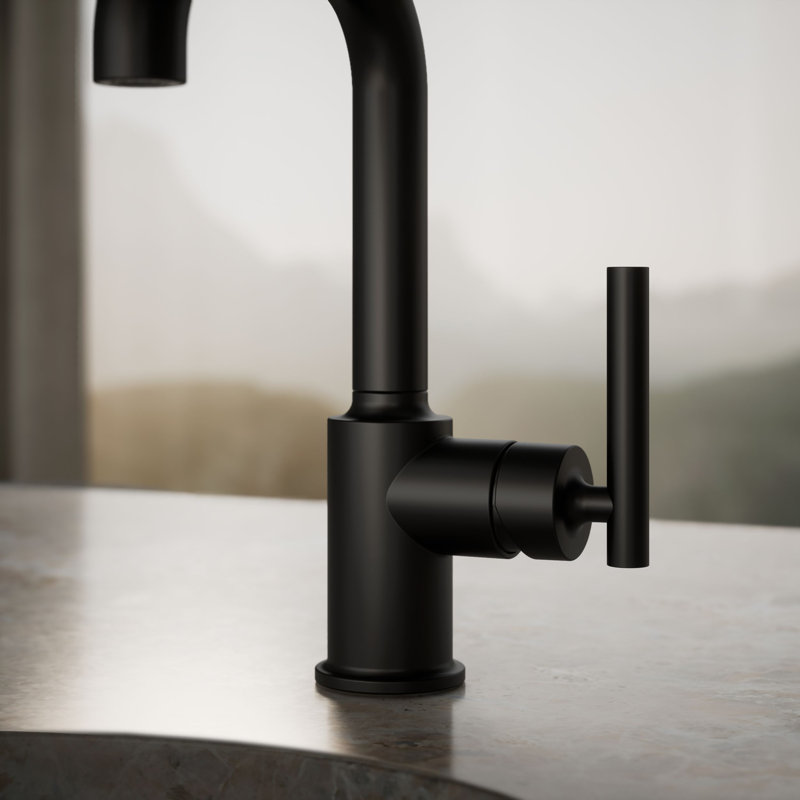 Purist Bar Faucet with Accessories, Matte Black
