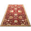 Tapis unique en laine noué à la main de style années 1960 de 4 pi 10 po x 8 pi 3 po rouge / jaune