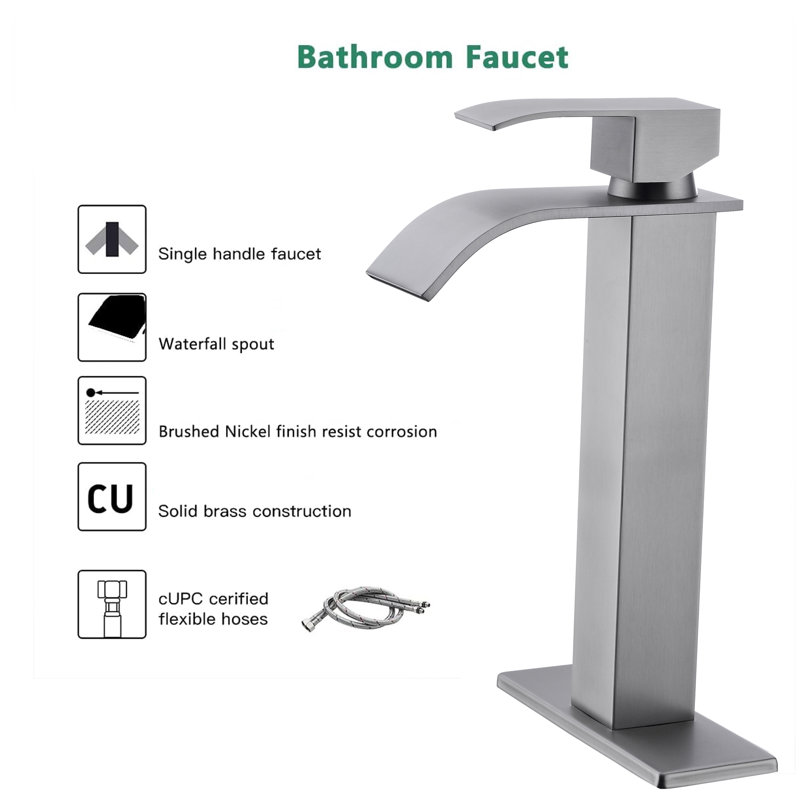 Bathroom Faucet, Brushed Nickel