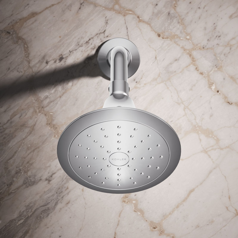 Pomme de douche à fonction unique 1,75 gallons par minute avec technologie d'induction d'air Katalyst (R) Forté, Chrome poli