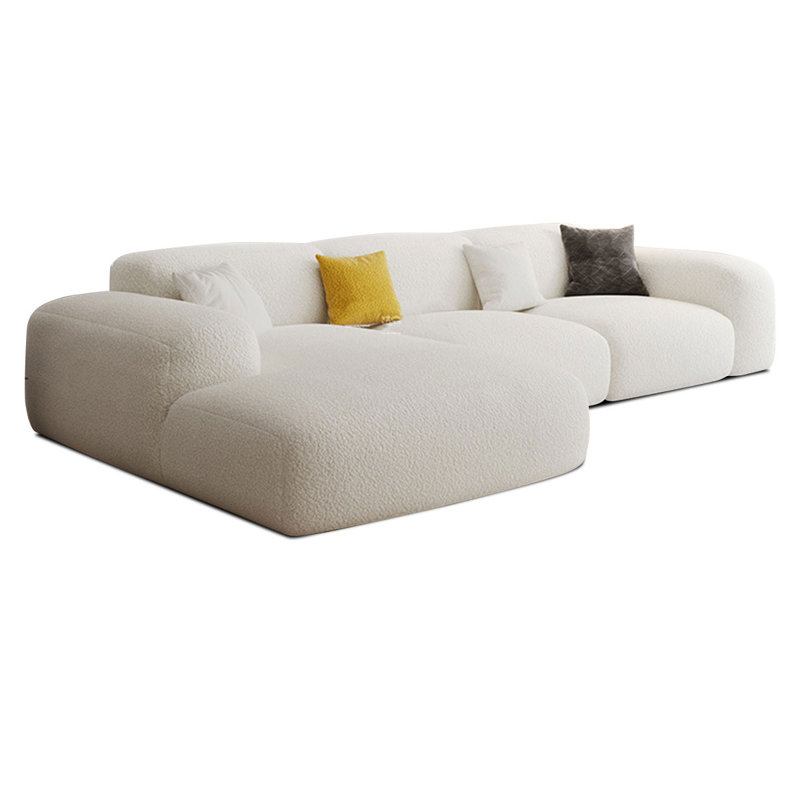 Canapé modulaire 3 pièces rembourré, H 28,35 po x l 118,11 po x P 62,99 po, Orienté à gauche (vu de face)