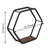 Adaobi Hexagon Floating Shelves Black Metal Hexagon Shelves
