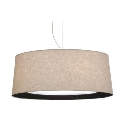 Lustre tambour 5 lumières à abat-jour Bruges