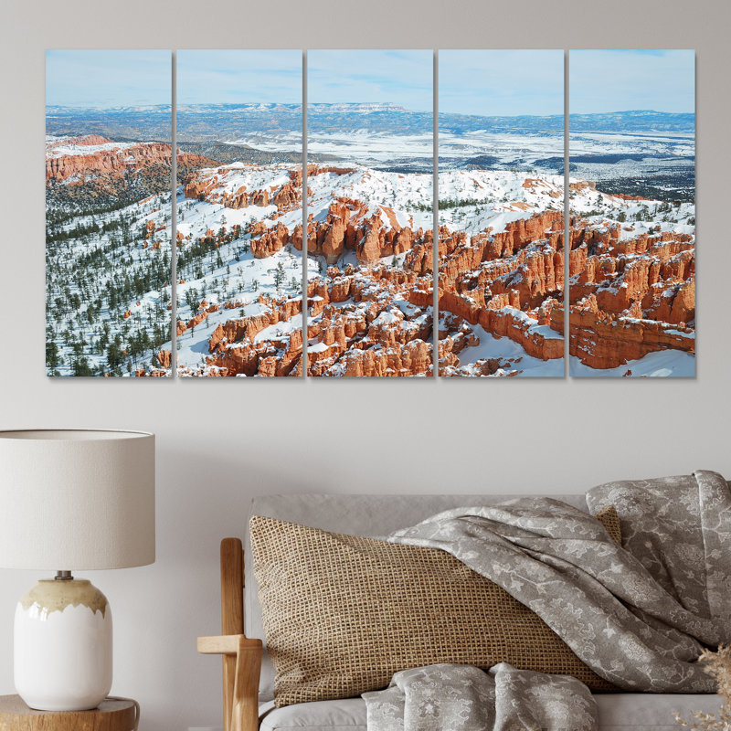 Bryce Canyon, Utah en hiver - Décoration murale paysages - 5 panneaux égaux