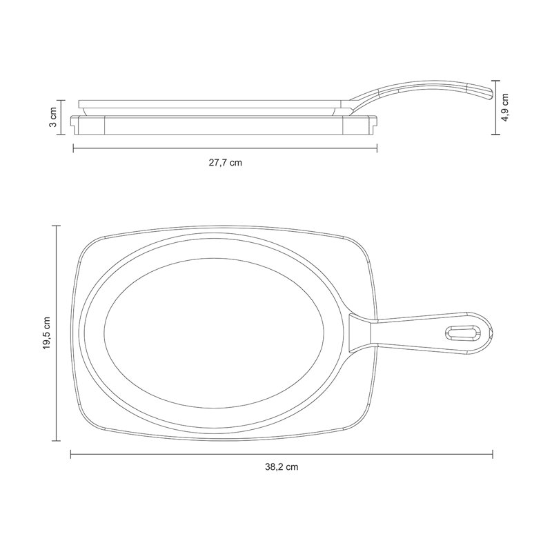 BBQ Churrasco Non-Stick Frying Pan