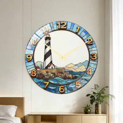 Horloge murale en verre teinté, horloge murale 24 po