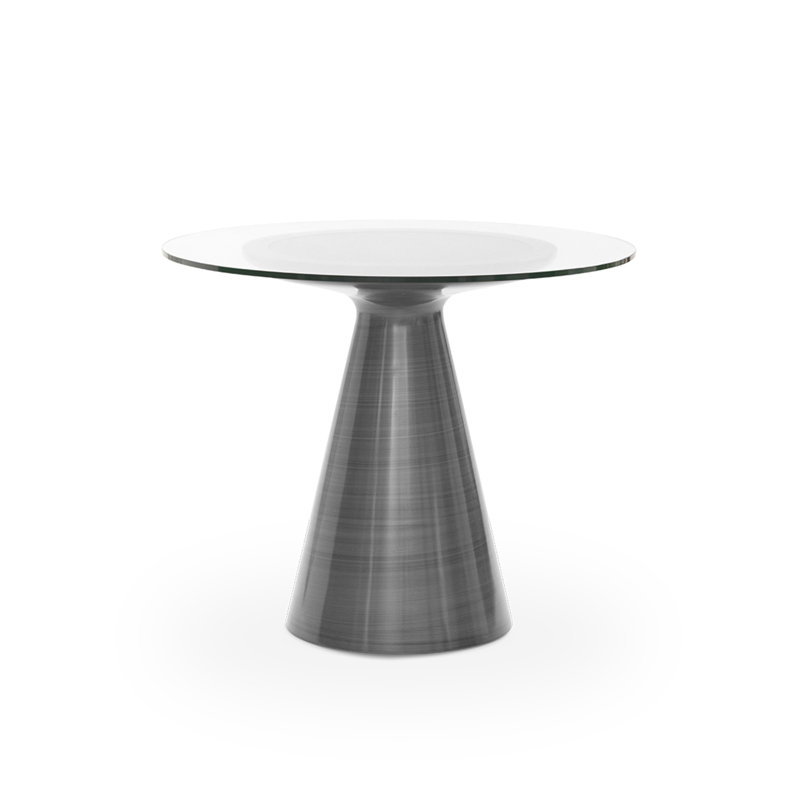 Addie 36 Round Dining Table, Pewter, 30" H x 36" L x 36" W