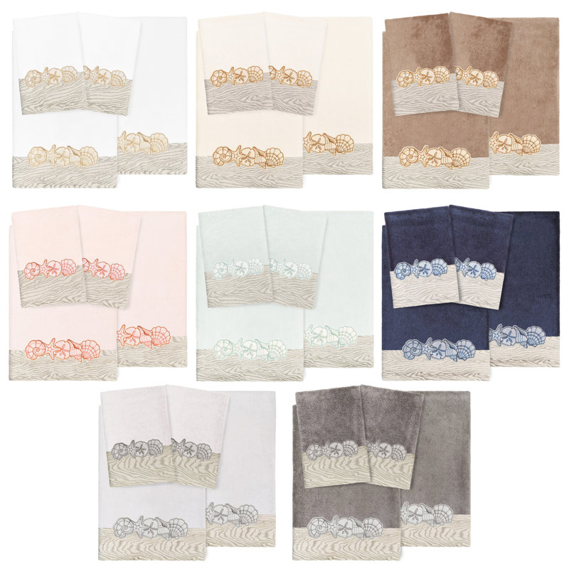 Ensemble de serviettes 4 pièces 100% coton turc, Blanc