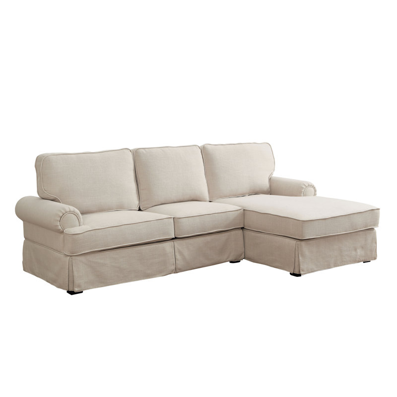 Rothman Upholstered L-Shaped Sectional Right Hand Facing, Beige
