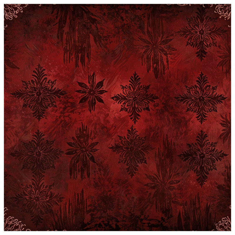 Tapis de bain damassé rouge, 24in W x 17in L