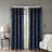 Knitted Jacquard Damask Total Blackout Grommet Top Curtain Panel(Only 1 Pc Panel)-1104596522-1104596527