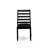 5 Piece Dining Set Includes a Round Kitchen Table with Wire Brushed Black Tabletop & 5 Stackable Polyester Fabric Chairs, Wire Brushed Black-595866855-567989446-567989444