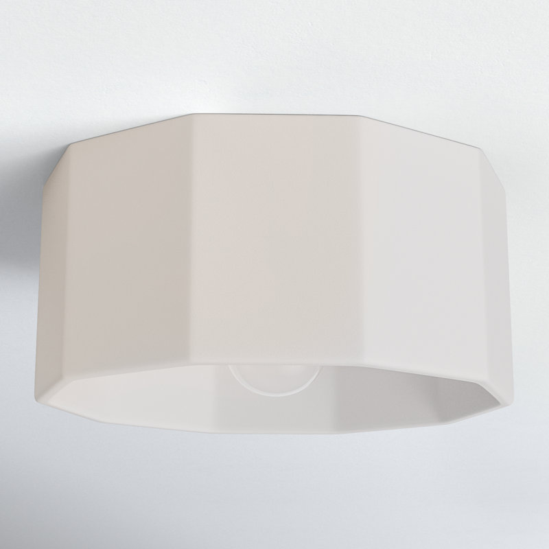 Logan Single Light Ceramic 6'' H X 12.25'' W  Flush Mount, Matte White