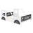 Solid Pine Car-Shaped Platform Bed, Full Size Classic White Bed Frame with Decorative Wheels for Residential Bedroom-1327188014