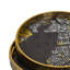 Plateau rond Archy, ensemble de 2, motifs abstraits, polyuréthane noir-or