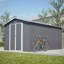 Remise de rangement extérieure en métal 8 x 12 pi avec porte latérale supplémentaire
