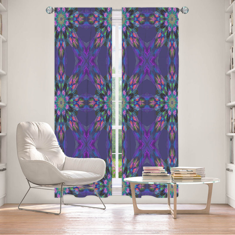 Gizi obscurcissant la plupart des lumières, Mauve / orange / vert, L 20 po x L 82 po