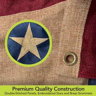 Burlap Patriotic Bunting 48 x 24