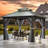 Aluminum Patio Gazebo  with Curtain and Netting-88880169