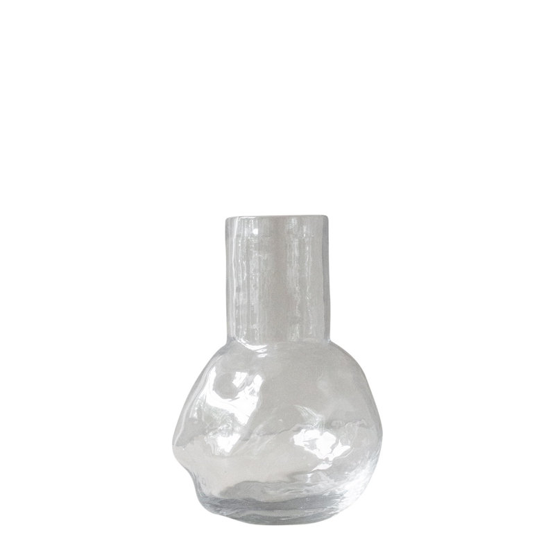 Vase de table Filia, H 7,87 po x l 5,5 po x P 5,5 po, Blanc