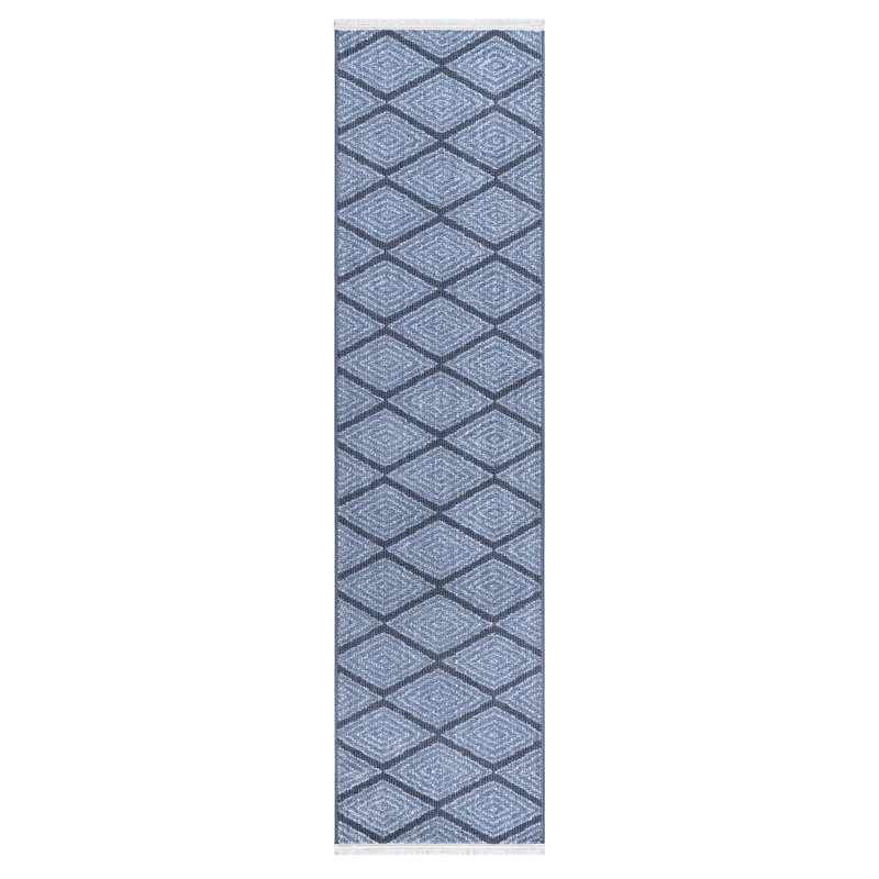 Tapis lavable antidérapant à losanges de couleur unie Town & Country Everyday, Tapis de couloir 1 pi 9 po x 7 pi 2 po
