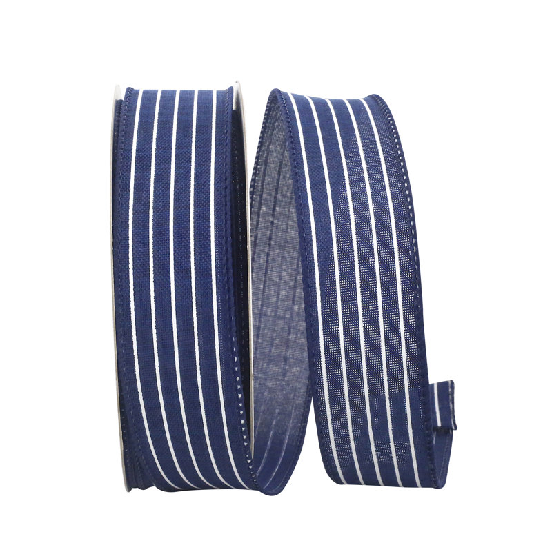 Striped 100% Polyester No Theme Ribbon, 1.5" H x 720" W, Red/White