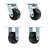 4 Inch Phenolic Caster Set with Ball Bearings 2 Swivel 2 Rigid Service Caster