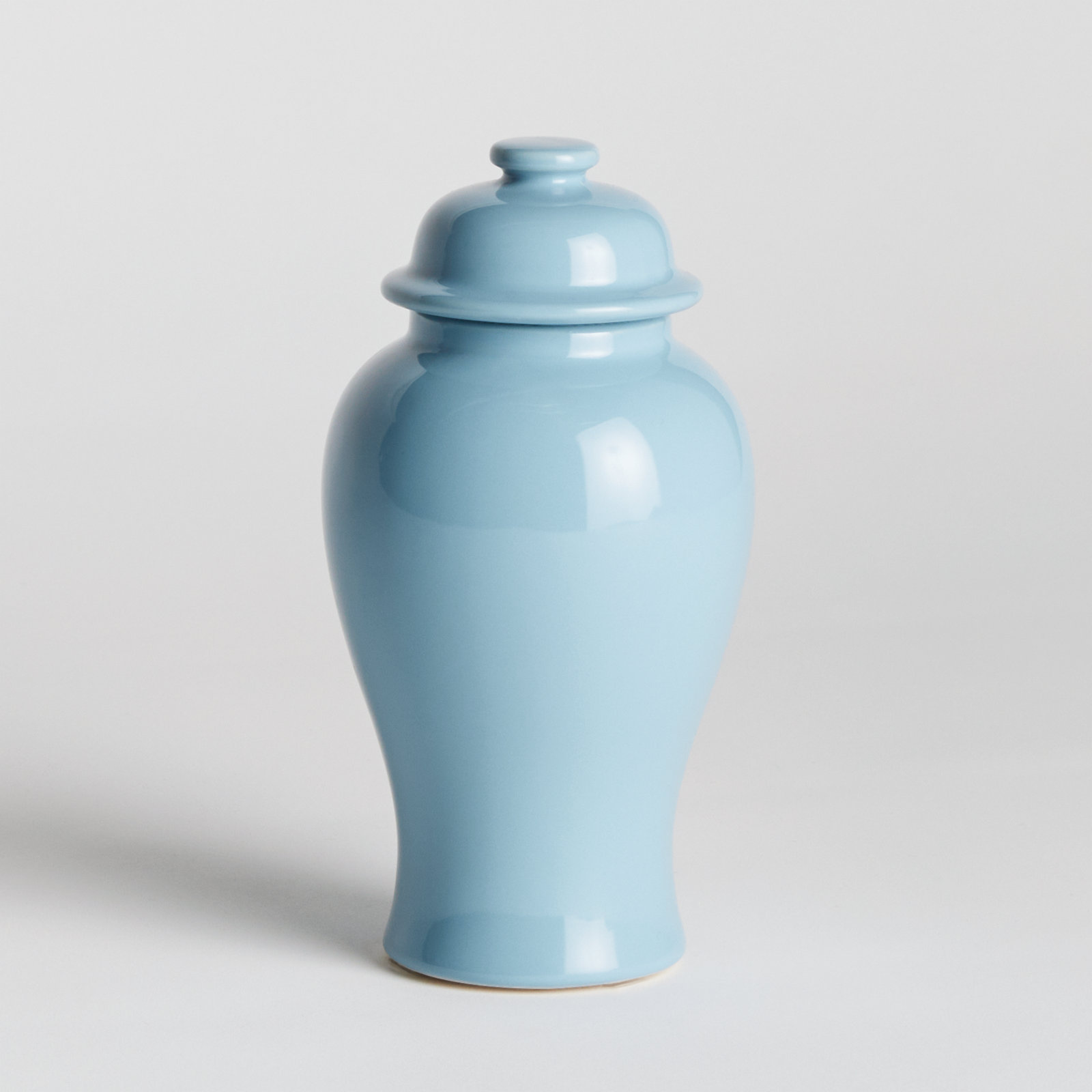 Ricki Ceramic Ginger Jar, Light Blue, 8.5"