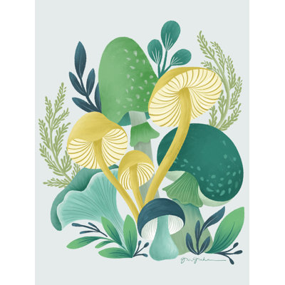 " Wild Mushrooms " by Gia Graham Print