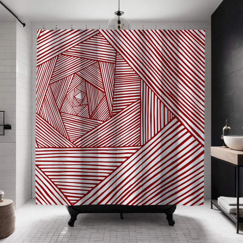 Rideau de douche Coco, Rouge
