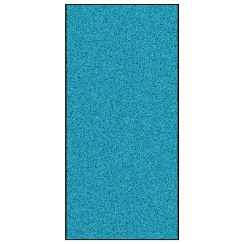 Non-Slip No Pattern Doormat, Cyan, 120 x 250 cm