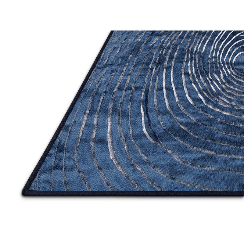 Machine Washable Gray Area Rug, Rectangle 6' x 9'