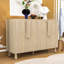 Buffet Minimalist 4 portes avec tablettes réglables et poignées arquées-801772049