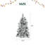 Arbre de Noël artificiel régulier (double) avec blanc Aiguilles vertes-1317263253