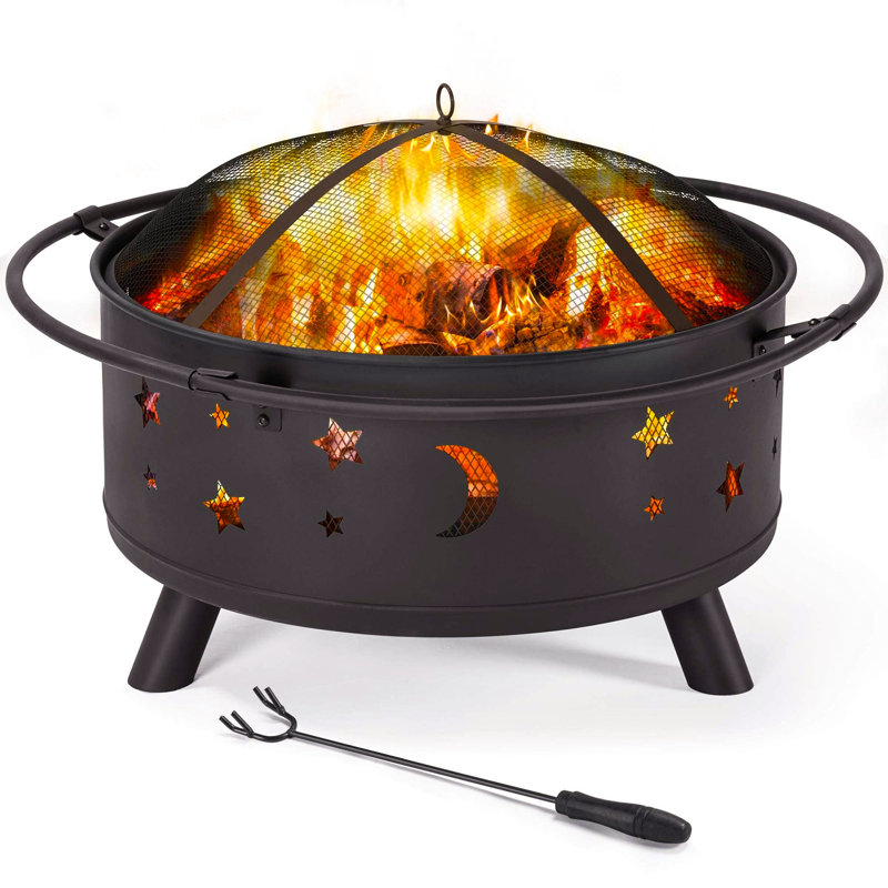 Bulle Round Iron Wood Burning Fire Pit